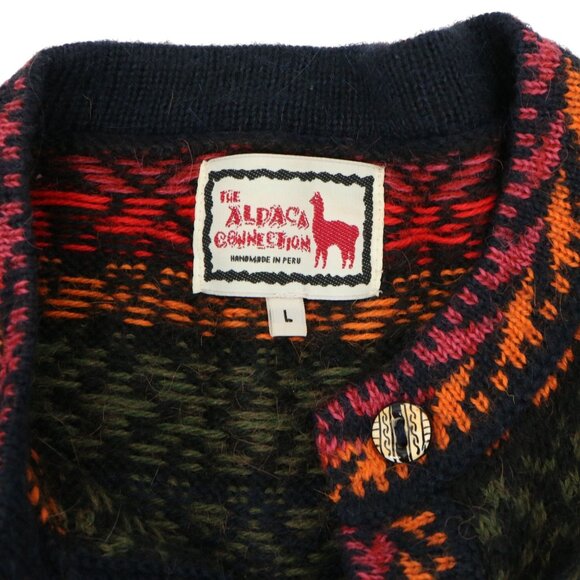 The Alpaca Connection Button Front Peruvian Alpaca Wool Cardigan Sweater L - Picture 6 of 7
